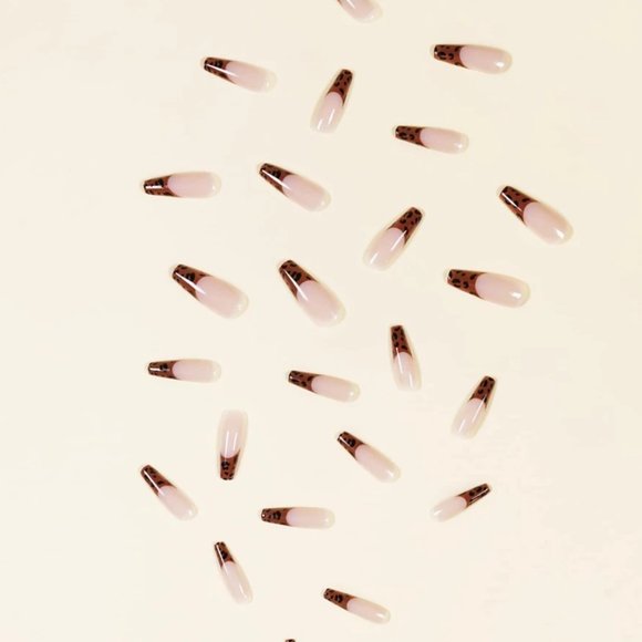 Leopard Print Press on Nails - Message to ship free - Picture 2 of 2